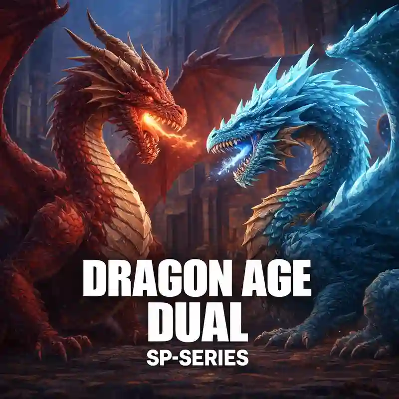 Dual Dragon Age slot game premium interface